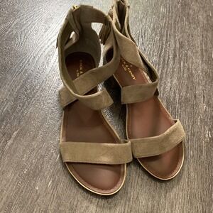 Rock & Candy by Zigi Nolah Tan Suede Fringe Gladiator Sandals Women's Size 9